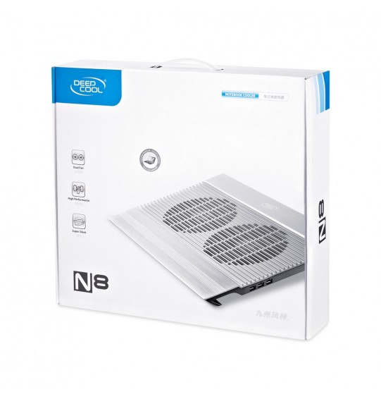 Охлаждающая подставка для ноутбука Deepcool N8 Silver 17 Охлаждающая подставка для ноутбука Deepcool N8 Silver 17