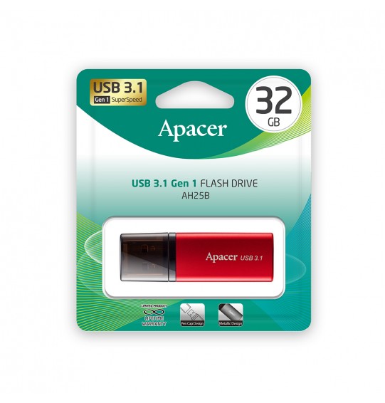 USB-накопитель Apacer AH25B 32GB Красный USB-накопитель Apacer AH25B 32GB Красный
