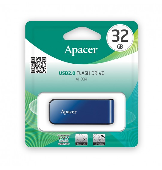 USB-накопитель Apacer AH334 32GB Синий USB-накопитель Apacer AH334 32GB Синий