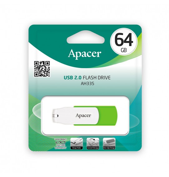 USB-накопитель Apacer AH335 64GB Зеленый USB-накопитель Apacer AH335 64GB Зеленый