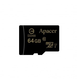 Карта памяти Apacer AP64GMCSX10U1-R 64GB + адаптер