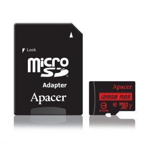 Карта памяти Apacer AP128GMCSX10U5-R 128GB + адаптер