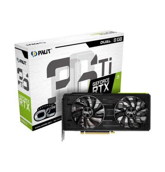 Видеокарта PALIT RTX3060Ti DUAL OC 8G (NE6306TS19P2-190AD) Видеокарта PALIT RTX3060Ti DUAL OC 8G (NE6306TS19P2-190AD)