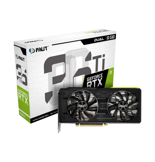 Видеокарта PALIT RTX3060Ti DUAL 8G (NE6306T019P2-190AD)