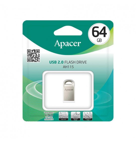 USB-накопитель Apacer AH115 64GB Серый USB-накопитель Apacer AH115 64GB Серый