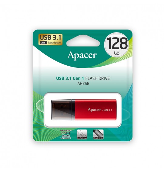 USB-накопитель Apacer AH25B 128GB Красный USB-накопитель Apacer AH25B 128GB Красный
