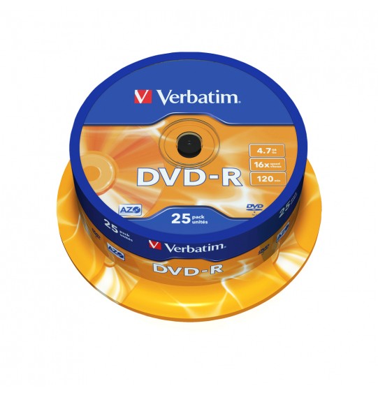 Диск DVD-R Verbatim (43522) 4.7GB 25штук Незаписанный Диск DVD-R Verbatim (43522) 4.7GB 25штук Незаписанный