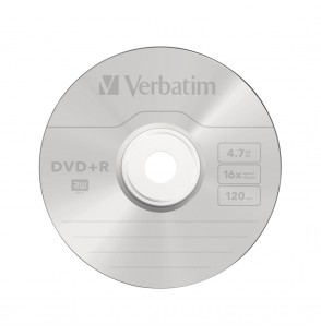 Диск DVD+R Verbatim (43550) 4.7GB 50штук Незаписанный