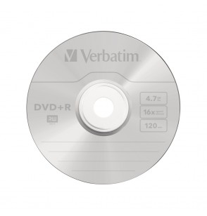 Диск DVD+R Verbatim (43500) 4.7GB 25штук Незаписанный