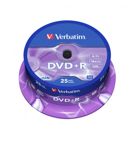 Диск DVD+R Verbatim (43500) 4.7GB 25штук Незаписанный Диск DVD+R Verbatim (43500) 4.7GB 25штук Незаписанный