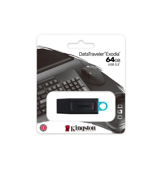 USB-накопитель Kingston DTX/64GB 64GB Чёрный USB-накопитель Kingston DTX/64GB 64GB Чёрный