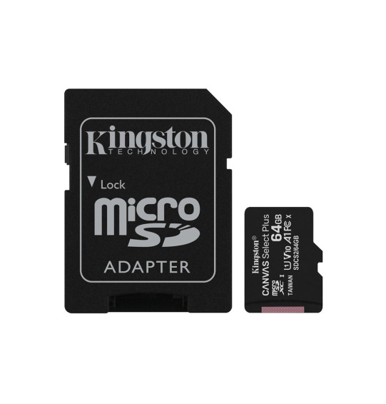 Карта памяти Kingston SDCS2/64GB Class 10 64GB, с адаптером Карта памяти Kingston SDCS2/64GB Class 10 64GB, с адаптером