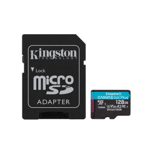 Карта памяти Kingston SDCG3/128GB A2 U3 V30 128GB + адаптер