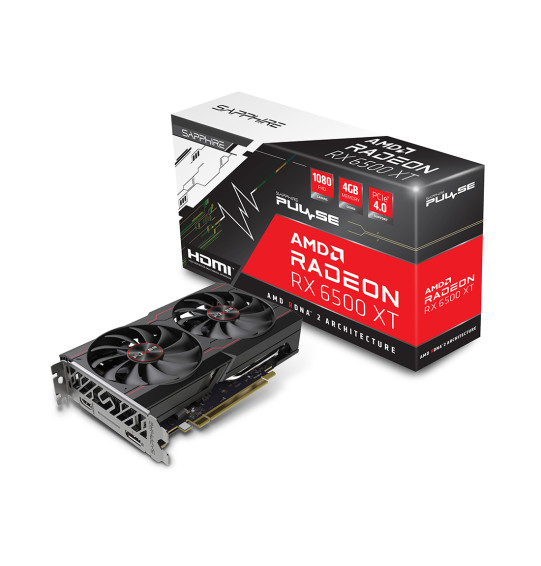 Видеокарта Sapphire PULSE RADEON RX 6500 XT GAMING OC 4G (11314-01-20G) Видеокарта Sapphire PULSE RADEON RX 6500 XT GAMING OC 4G (11314-01-20G)