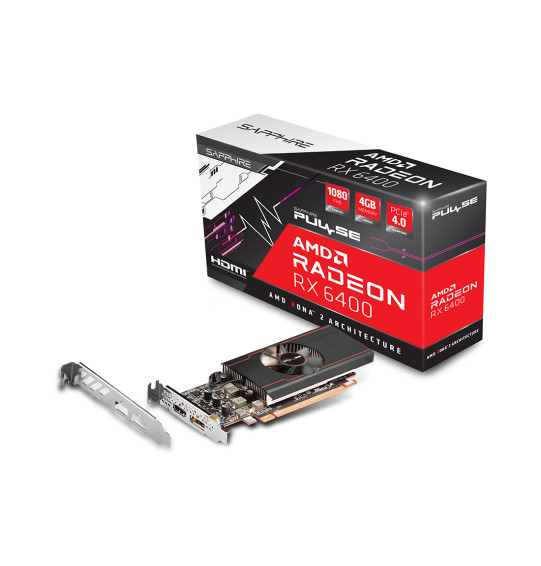 Видеокарта Sapphire PULSE RADEON RX 6400 GAMING 4G (11315-01-20G) Видеокарта Sapphire PULSE RADEON RX 6400 GAMING 4G (11315-01-20G)