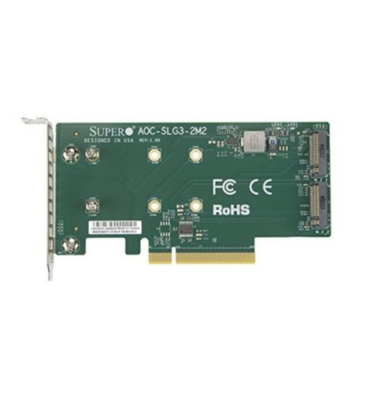 Плата расширения Supermicro AOC-SLG3-2M2-O Плата расширения Supermicro AOC-SLG3-2M2-O
