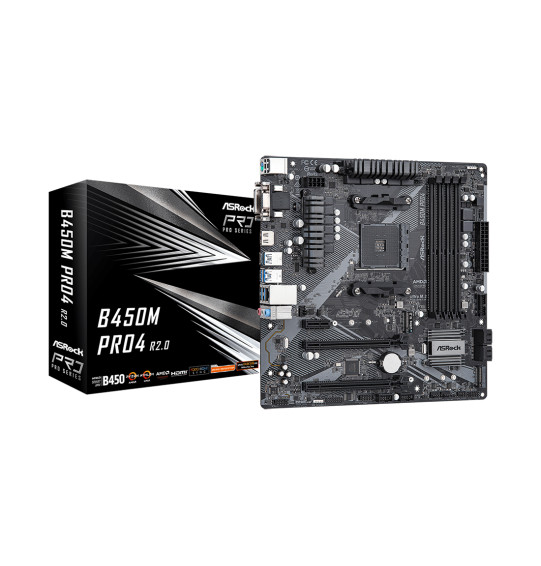 Материнская плата ASRock B450M PRO4 R2.0 Материнская плата ASRock B450M PRO4 R2.0