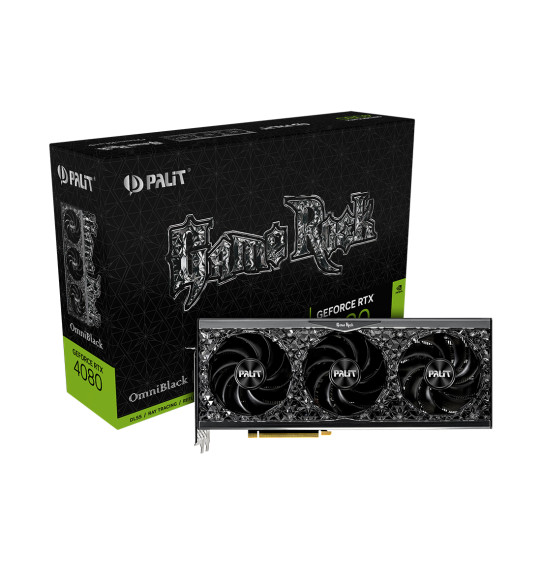 Видеокарта PALIT RTX4080 GAMEROCK OMNIBLACK 16G (NED4080019T2-1030Q) Видеокарта PALIT RTX4080 GAMEROCK OMNIBLACK 16G (NED4080019T2-1030Q)