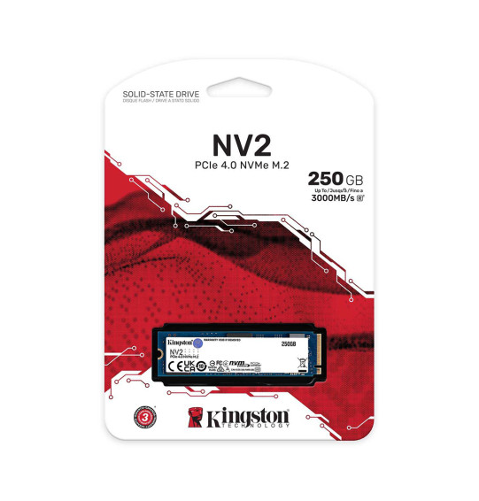 Твердотельный накопитель SSD Kingston NV2 SNV2S/250G M.2 NVMe PCIe 3.0x4 Твердотельный накопитель SSD Kingston NV2 SNV2S/250G M.2 NVMe PCIe 3.0x4