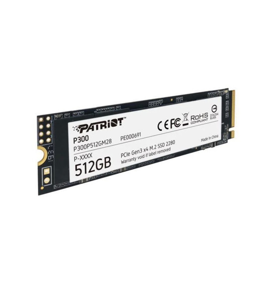 Твердотельный накопитель SSD Patriot P300 512GB M.2 NVMe PCIe 3.0x4 Твердотельный накопитель SSD Patriot P300 512GB M.2 NVMe PCIe 3.0x4
