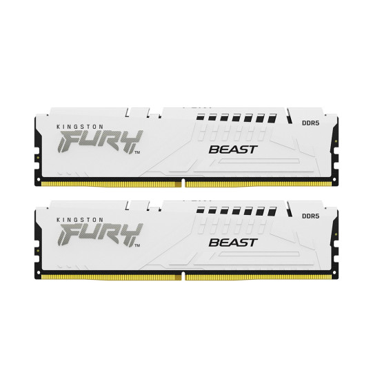 Комплект модулей памяти Kingston FURY Beast White XMP KF552C40BWK2-32 DDR5 32GB (Kit 2x16GB) 5200MHz Комплект модулей памяти Kingston FURY Beast White XMP KF552C40BWK2-32 DDR5 32GB (Kit 2x16GB) 5200MHz