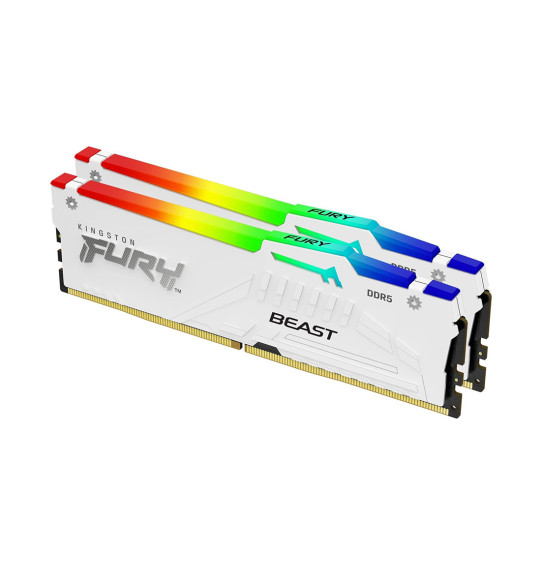 Комплект модулей памяти Kingston FURY Beast White RGB EXPO KF556C36BWEAK2-64 DDR5 64GB (Kit 2x32GB)